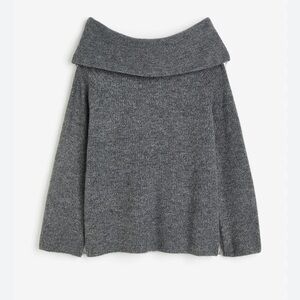 H&M Grey Off The Shoulder Sweater